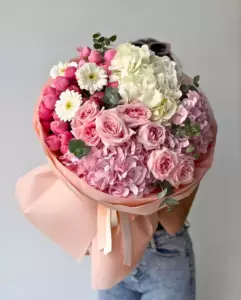Photo of bouquet "Arrangement Peony Rose 16 Gerbera 3 Hydrangea 3 “Dawn Murmurs” Phuket" — Phuket - Flowers Delivery Flowers Place, photo 1 of 1