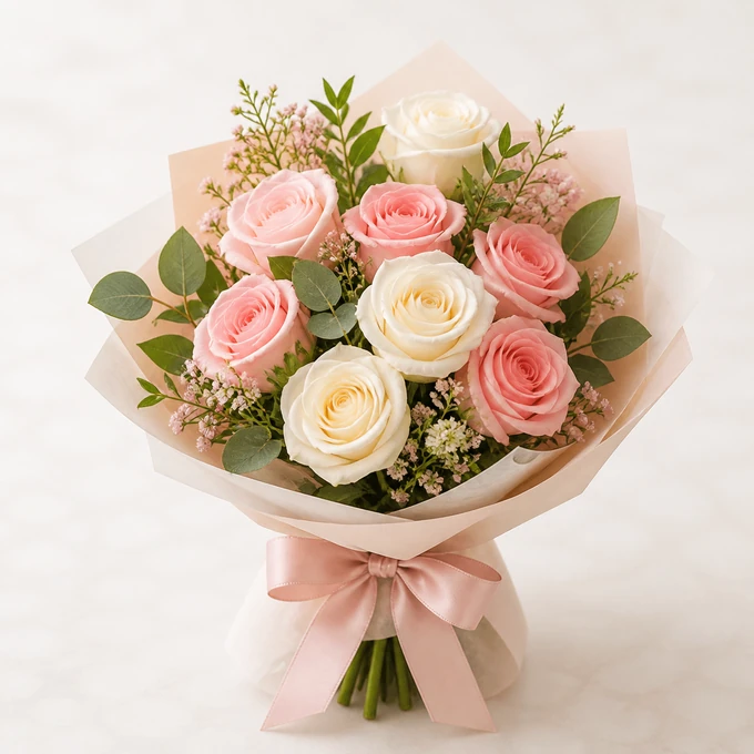 Small rose bouquets