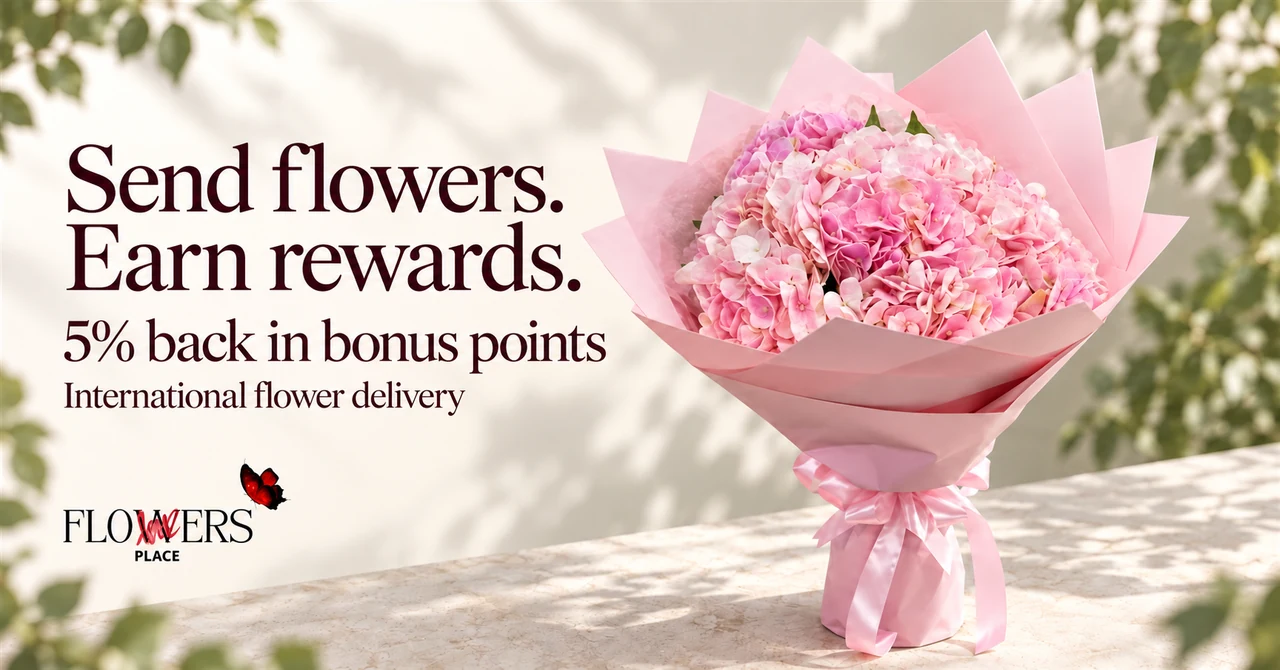 Send flowers. Earn rewards. 5% back in bonus points