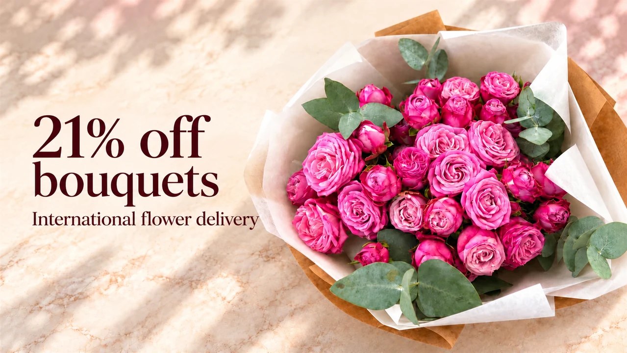 21% off bouquets
