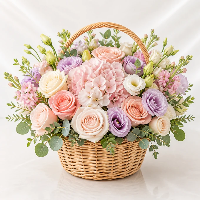 Flowers in basket