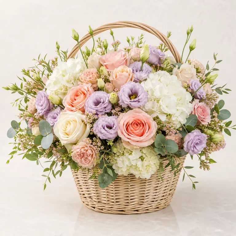 Flowers in basket